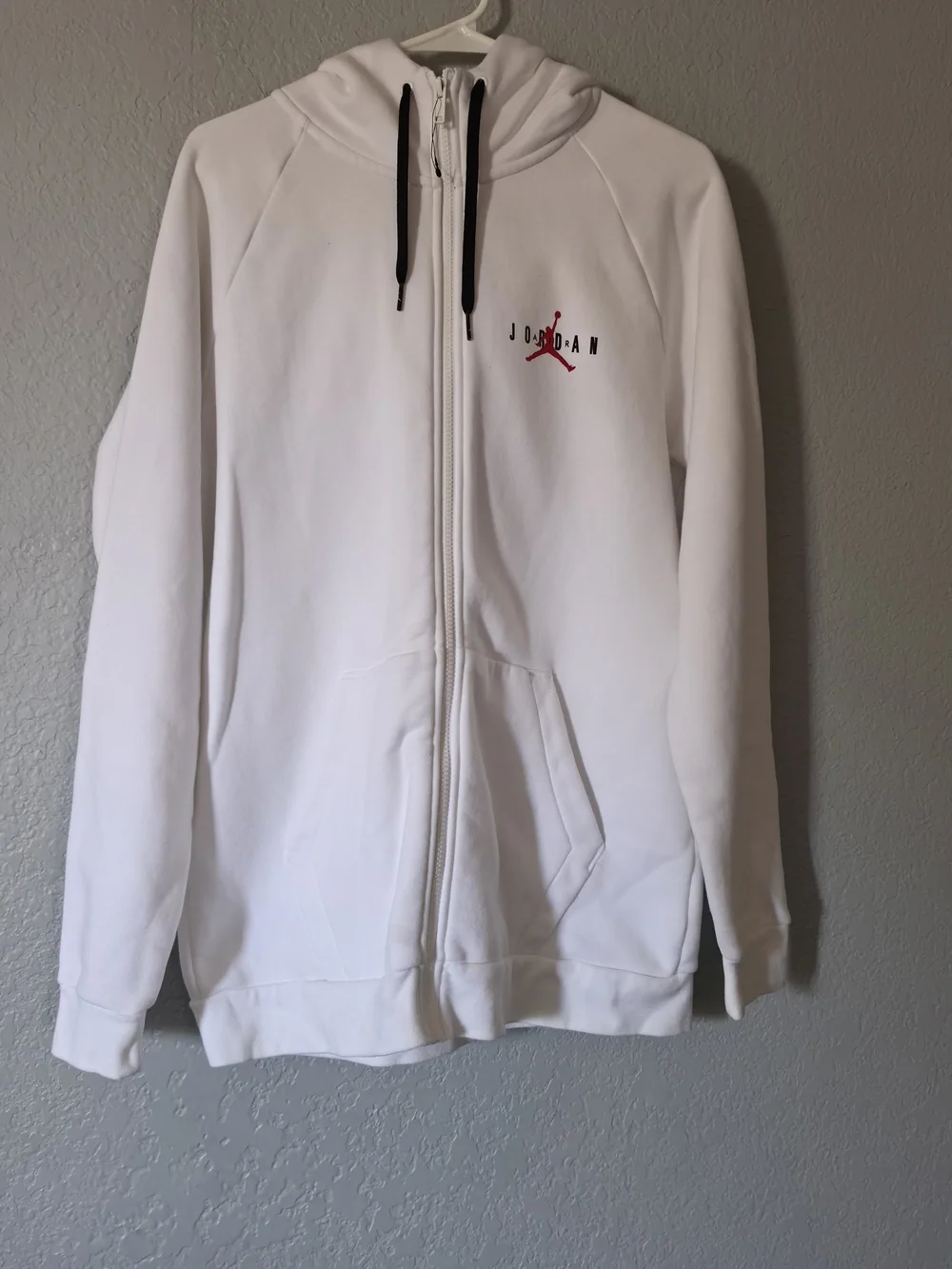 Jordan Men's White Full-Zip Hoodie Sweater